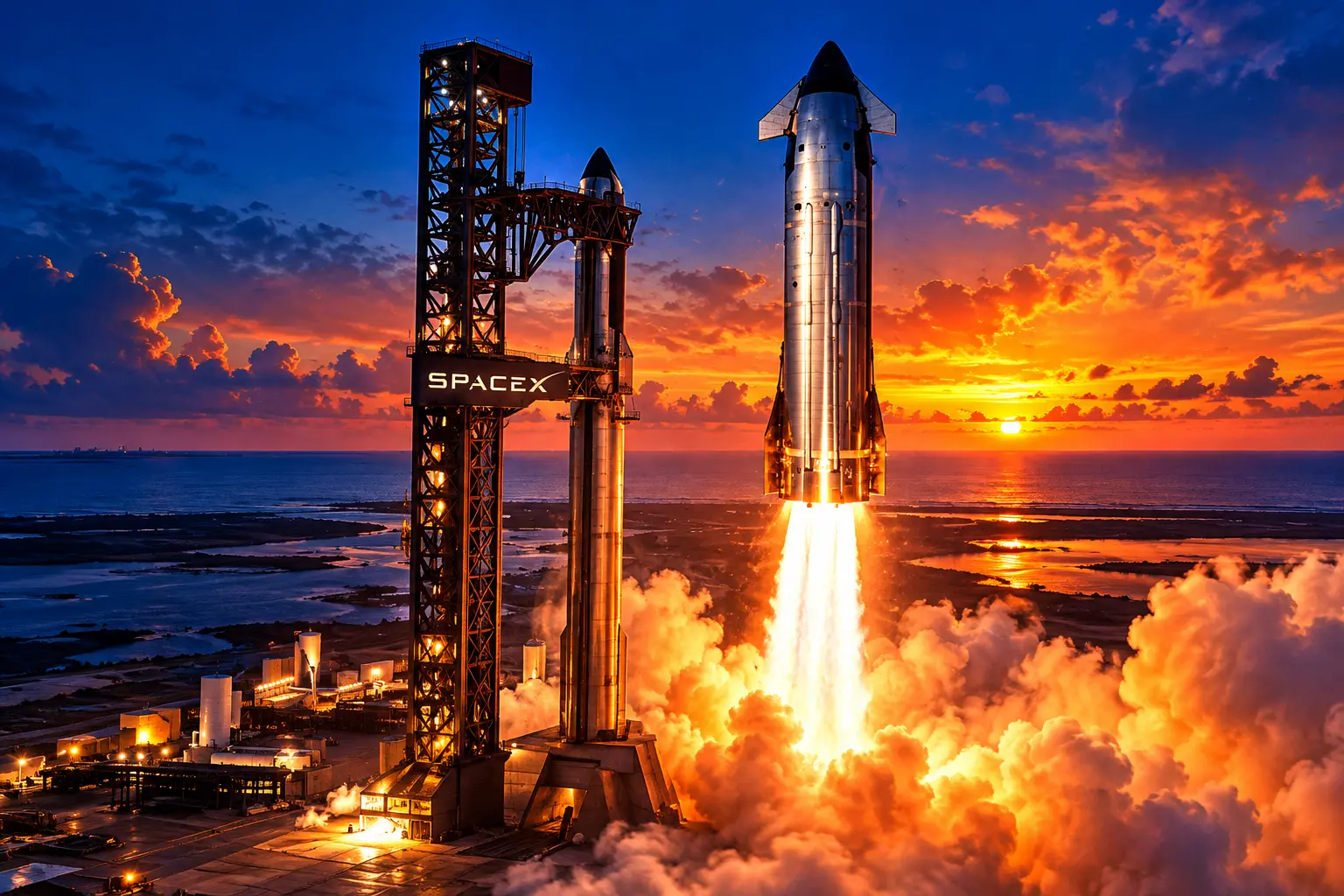 Starship Flight 14 first Earth orbit attempt Starbase