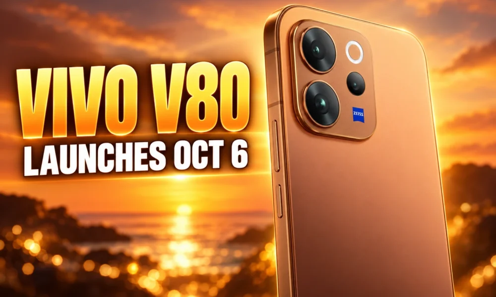 vivo V80 7200mAh battery India October 6 launch
