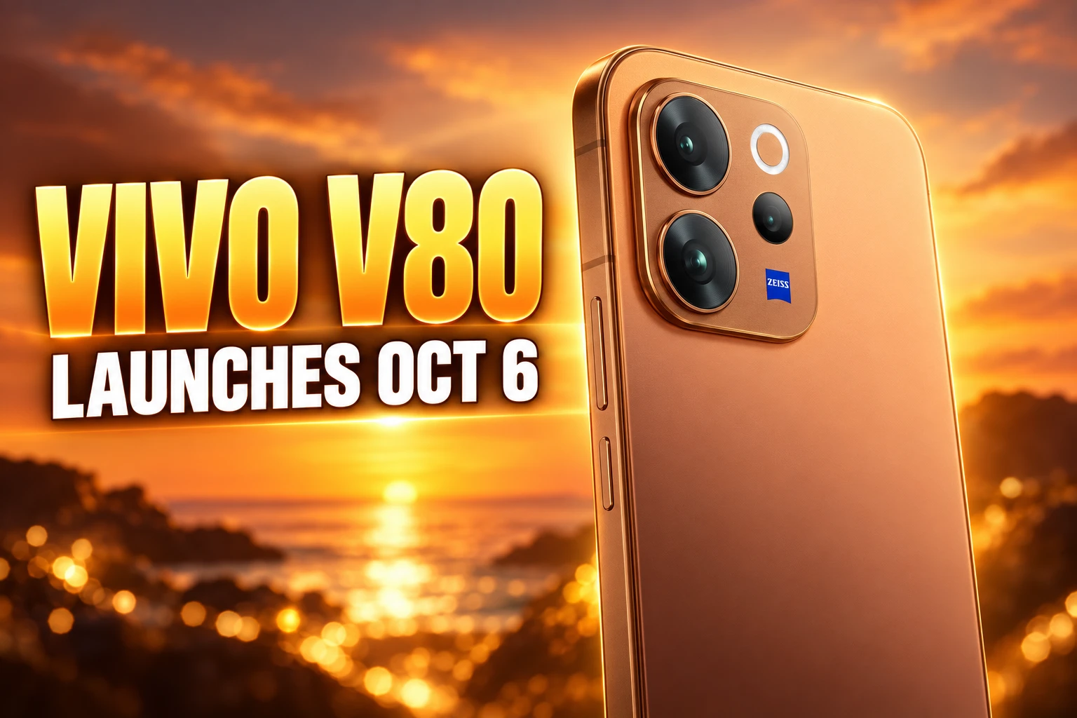 vivo V80 7200mAh battery India October 6 launch