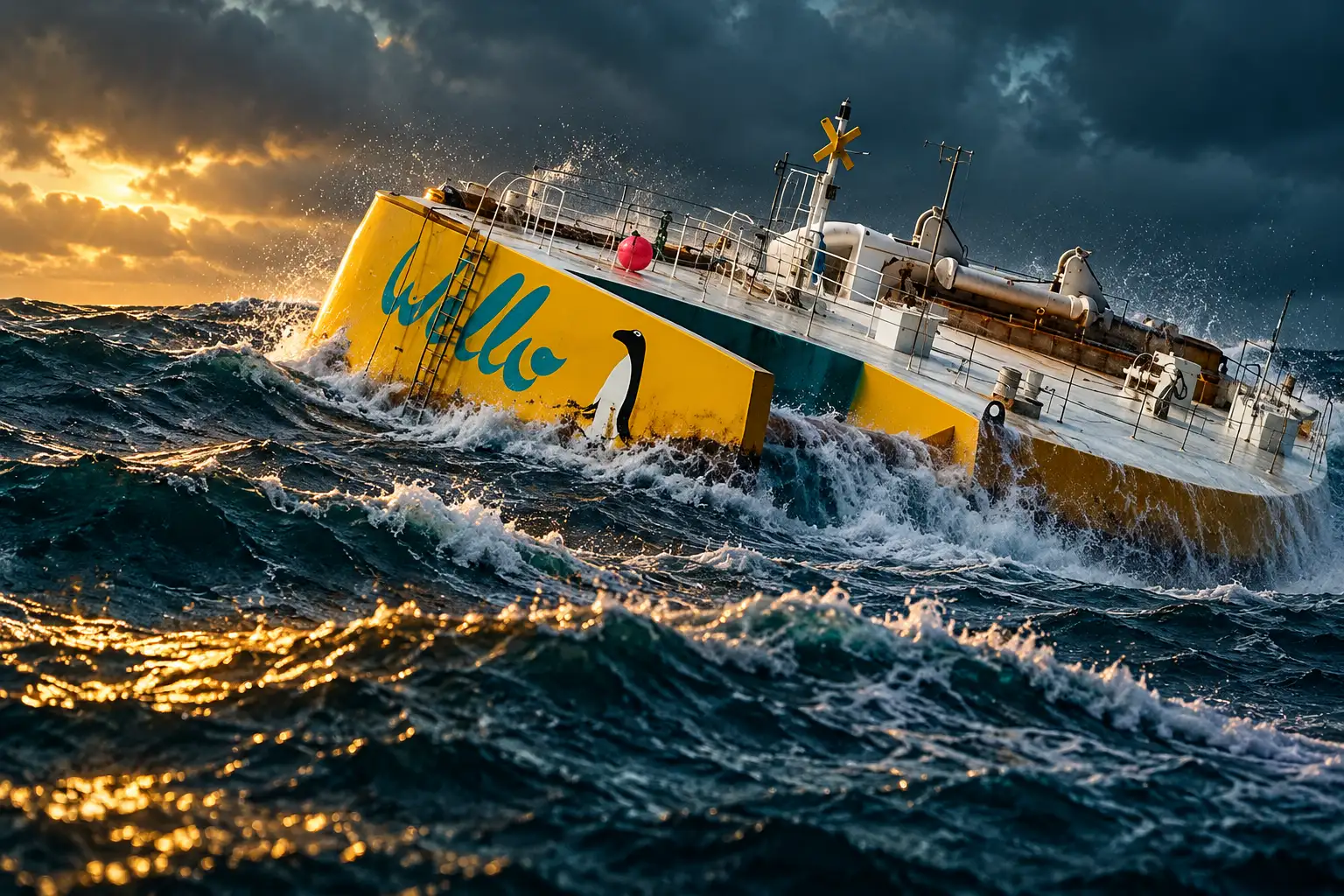 Wello Penguin wave machine sank off Orkney