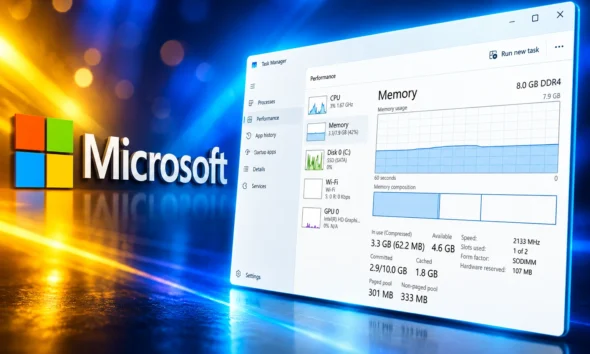 Windows 11 26H2 8GB RAM idle usage drop
